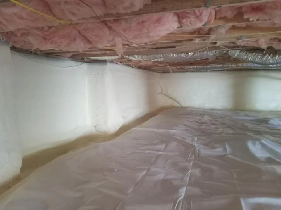 Crawl space encapsulation with closed-cell spray foam for Flat Roof Repair in Walnut Creek